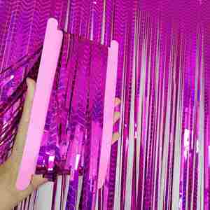 1x2M láser ondulación lluvia seda cortina lámina oropel flecos cortina fiesta telón de fondo cumpleaños Baby Shower boda fiesta decoraciones - Product Image 3