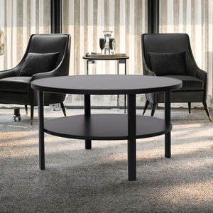 Black New Design Round Side End Coffee <strong>Table</strong> Bamboo Furniture Modern Luxury Living Room Furniture for Home Hotel Livingroom - Product Image 4