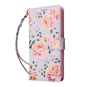 Custodia in pelle sintetica con motivo floreale stampato personalizzato per <span class=keywords><strong>iPhone</strong></span> 16 15 14 Pro Max <span class=keywords><strong>Cover</strong></span> a <span class=keywords><strong>portafoglio</strong></span> - Product Image 5