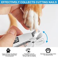 Coupe-ongles électrique rechargeable pour chien avec lumière LED, kit de toilettage des pattes, tondeuse à ongles pour animaux de compagnie à faible bruit
