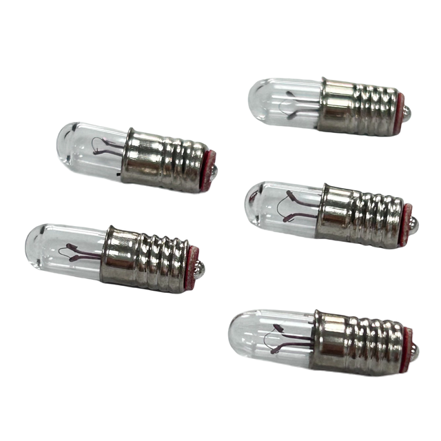 T1 3/4 E5.5 Small Screw-in Incandescent Bulb 6V50mA, 12V50mA Indicator Light Suitable for DIY Model Lighting