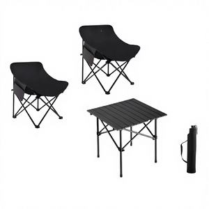 ชุดโต๊ะและเก้าอี้พับได้ไม้ไผ่สไตล์โมเดิร์น สำหรับใช้งานกลางแจ้ง กันน้ำ น้ำหนักเบา เหมาะสำหรับตั้งแคมป์ ปิกนิก และใช้บนระเบียง - Product Image 1