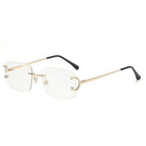 Gafas de Sol de Diseño de Marca Personalizadas de Lujo Sin Montura 6018, Gafas de Sol Cuadradas de Moda, Gafas de Sol Modernas para Mujer 2023 - Product Image 6