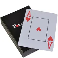 Hoge Kwaliteit 100% Plastic Pvc Texas Hold'em Poker Kaarten Waterdichte En Saaie Poolse Custom Board Game Pokercard Speelkaarten