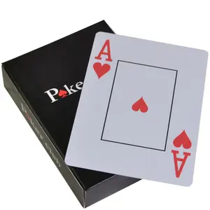 Cartas de póker de PVC de alta calidad, cartas de póker de Texas Hold'em, impermeables y opacas, juego de mesa personalizado, 100%