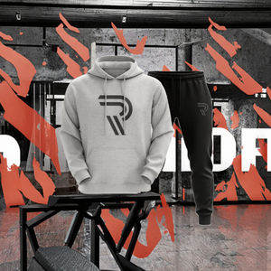 Chándal Deportivo Informal de Invierno 2025, Ecológico, Sólido, con Contraste, Letra R Estampada, Transpirable, de Secado Rápido, con Capucha y Cierre de Cordón - Product Image 3