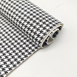 PVC Houndstooth Jacquard Tecido com Malha Orgânica Backing Flocado Padrão Cor Personalizada Car Seat Covers & Caixa De Armazenamento para Sacos - Product Image 1