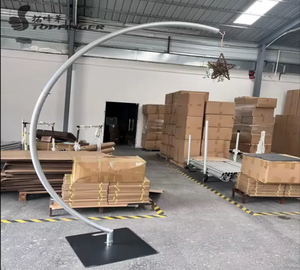 Fondos de alquiler de cortinas y tuberías curvas personalizadas de alta calidad para decoraciones de techo de bodas - Product Image 1