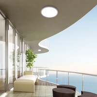 Panneau lumineux LED à haute luminosité, rond et carré, à montage en surface et encastré