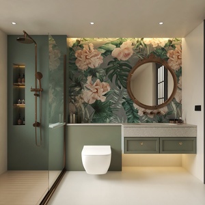 Lastra in Pietra Sinterizzata Premium Verde <span class=keywords><strong>Monet</strong></span> Micro-Intagliata 800*2600mm, Resistente al Calore, per Protezione Pareti, Villa, Camera da Letto, Esterni, Ingresso - Product Image 2