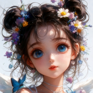 LS 60x60CM Sunflower Girl 5D DIY Diamond Painting Kit Full Resin Square/Round avec fairy AB Drill Velvet Canvas Printed Painting - Product Image 4