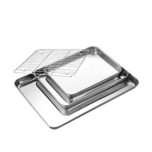 Wholesales factory supplier stainless steel 430 BBQ tray baking baking dishes