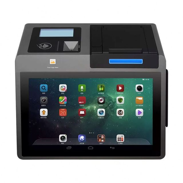 10 Inch Mobile Android 11.0 Desktop All In One Pos Machine Tablet Pos With Barcode Scanner Printer
