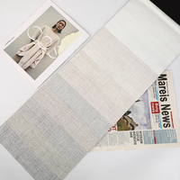 Vente en gros de tissu pour rideau 3 passages en lin enduit occultant 100% polyester, style uni, produit de décoration d'intérieur de qualité supérieure