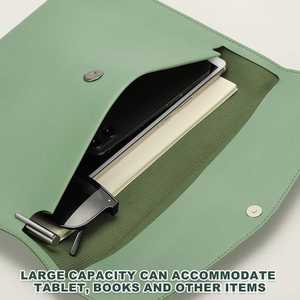 Dompet Portfolio Dokumen Kulit Model Folder A4 dengan Kancing Magnet untuk Penyimpanan File Bisnis, Tiket, dan Dokumen - Product Image 5