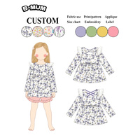 Robe à motif floral pour enfants, manches longues, dos découpé, bretelles à volants, taille froncée, tenue de fête pour les vacances d'été