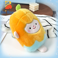 Peluche personnalisée en forme de crème glacée, mignonne, coussin doux en coton PP, emballage en sac OPP, poupée unisexe en stock pour la décoration estivale