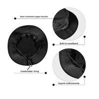 Topi Bucket UPF 50 + pria dan wanita, topi matahari Boonie dapat dilipat untuk kegiatan luar ruangan
