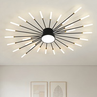 Plafonnier LED rotatif effet feu d'artifice nordique à 42 têtes pour salon, chambre et salle à manger, Zhongshan