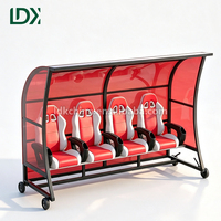 Banc de Reserves de Football Personnalisable Haut de Gamme avec Sièges Ergonomiques et Abri d'Équipe Résistant aux UV pour Sites Sportifs Commerciaux