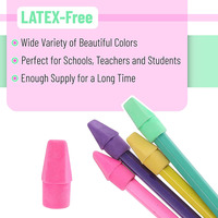 Bview Art Remplacement Coloré Crayon Gommes Toppers Crayon Cap Pour Crayon