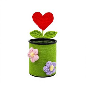 Regalos para el Día de la Madre y la Temporada de Graduación, Adornos de Ganchillo para Mesa, Serie de Portaplumas Hechos a Mano, Flores Artificiales de Girasol - Product Image 6
