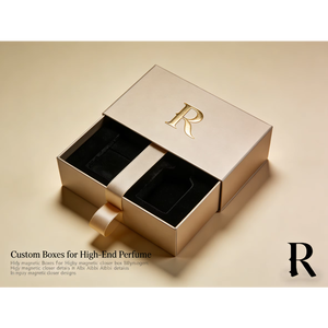 Boîtes personnalisées pour l'emballage, boîte à parfum de luxe en or avec logo en feuille d'or, emballage cadeau pour les cosmétiques parfumés - Product Image 5