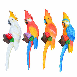 Artesanía de resina ecológica de fuente transfronteriza, decoraciones para loros colgantes de pared con gancho de decoración suave para regalos para el hogar - Product Image 5