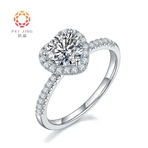 แหวนเพชรสำหรับผู้หญิง14K 18K,แหวนเพชรทองคำขาว IGI GIA ได้รับการรับรองขนาดใหญ่0.5กะรัตแหวนเพชรกลมราคา