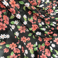 Tissu en maille imprimé numérique floral, doux et extensible dans les quatre sens, en nylon et élasthanne, personnalisable pour maillots de bain, vêtements de sport et robes