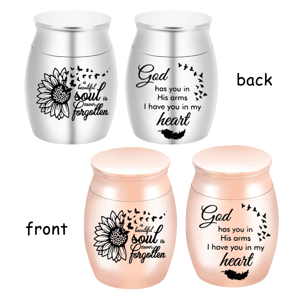 Оптовая продажа, Золотая урна, подвеска для кремации, ювелирные изделия 30*40 мм, ожерелье из нержавеющей стали для урны, цветочный узор