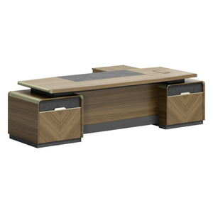 Grands bureaux de direction minimalistes ergonomiques personnalisés Président de luxe Bureau de conférence Poste de travail Ensemble bureau et chaises - Product Image 2