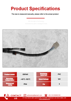 Nouveau faisceau de câblage standard en PVC Bloggua pour clignotants de moto, utilisation automobile et électronique