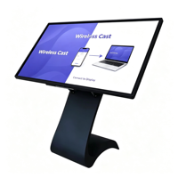Kiosque d'information tactile de 65 pouces, base en forme de S, système d'exploitation Android, adapté à divers lieux publics