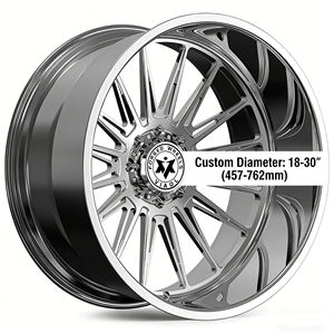 Nouvelles jantes en alliage forgé chromé concaves profondes Viaol 22-30 pouces 5x114.3/130/6x139.7 PCD, ensemble de 4 pièces pour <span class=keywords><strong>Audi</strong></span> <span class=keywords><strong>R8</strong></span> Urus - Product Image 4