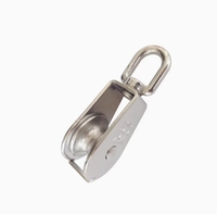 Bloque de polea de cuerda de alambre único giratorio de acero inoxidable de alto pulido, fábrica OEM, tipo de sincronización personalizable, producto de poleas