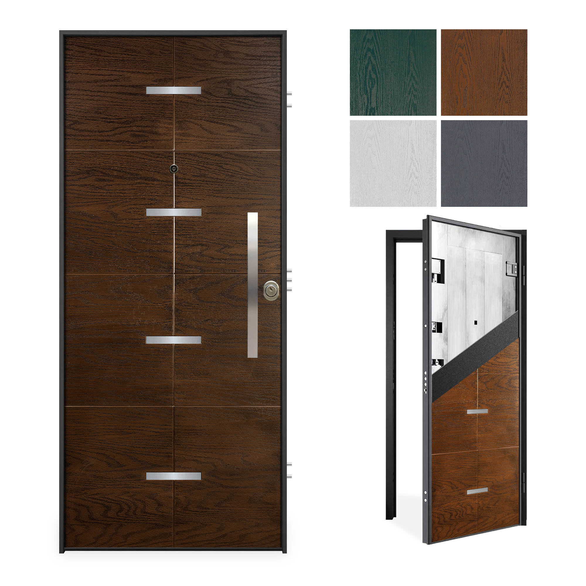 Int: White, Ext:White/Grey/Walnut/Green