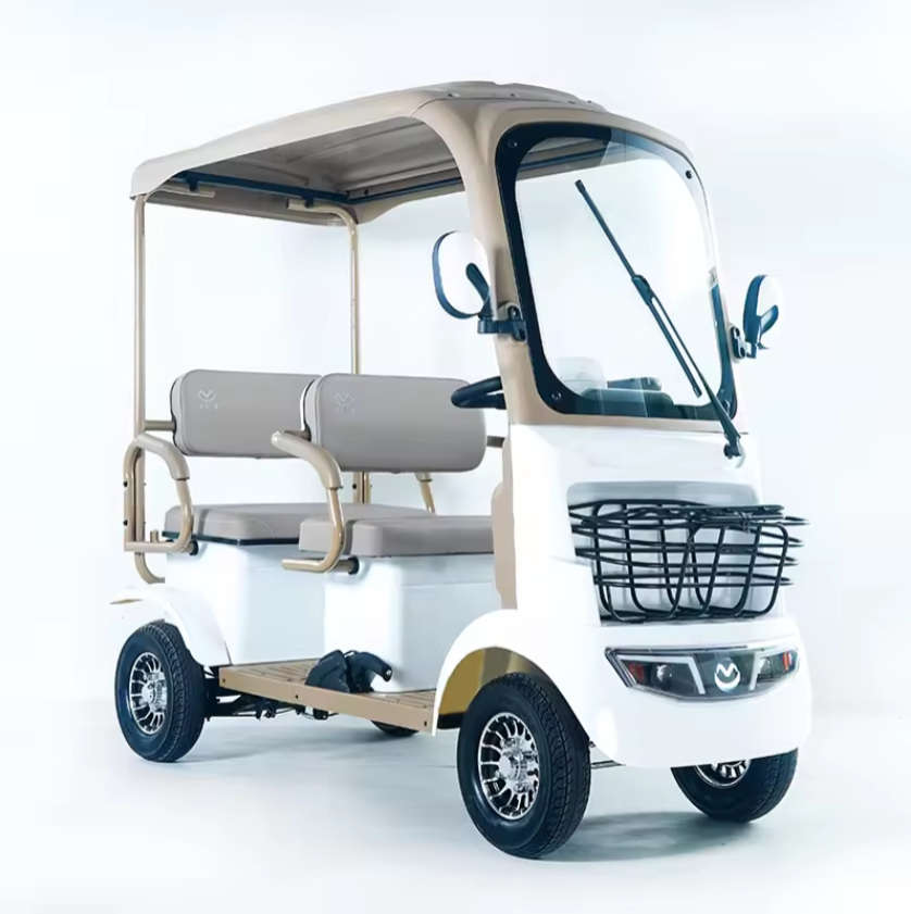 Заводская распродажа, электрические самокаты abs body 4 пассажиров, тройная тормозная система, мощная моторная тележка для гольфа