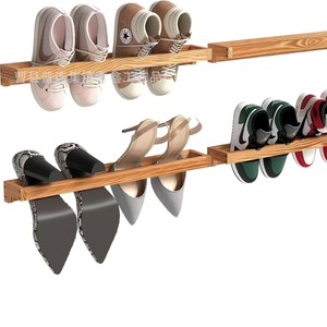 Wooden Single Layer <b>Shoe</b> <b>Rack</b> Solid Wood <b>Wall</b> Mounted Space Saving Storage For Entryway Home Use - Product Image 5
