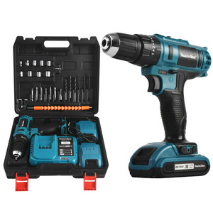 ชุดสว่านกระแทกไร้สาย 21v จากโรงงานโดยตรง ชุดไขควงอเนกประสงค์กำลังสูงสำหรับใช้ในบ้าน พร้อมแบตเตอรี่แบบชาร์จได้ - Product Image 1