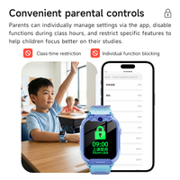 Reloj Inteligente Android 4G para Niños con Correa de Silicona Cuadrada Impermeable IP67, Pantalla Táctil Magnética, Videollamada, Botón SOS y Posicionamiento