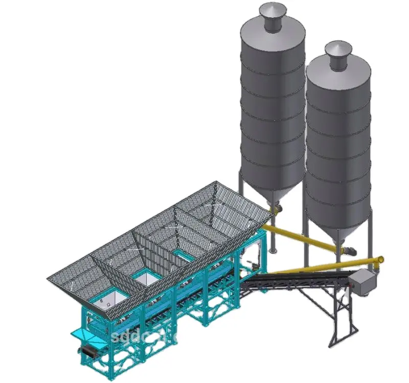 Móvil mezcla seca planta mezcladora de concreto