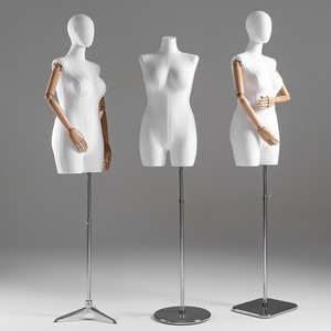 Mannequins demi-corps en bois OEM ODM pour femmes grandes tailles avec tête pour vitrine de magasin de vêtements - Product Image 2