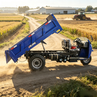 Tuk-tuk diesel à trois roues, camion benne lourd 25 CV 3000 kg, moteur refroidi par eau pour usage agricole et minier