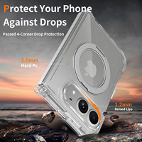 Funda Magnética Plegable de Alta Calidad para iPhone 18 Ultra con Soporte Giratorio, Antigolpes, Transparente, Personalizada, Antiamarillamiento, para Teléfono Móvil, al por Mayor