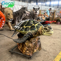 GECAI Parc d'attractions grandeur nature Animatronic Water Animals Modèle de tortue robotique à vendre