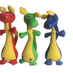 扬州原装厂家新款日出定制动力驱动毛绒恐龙公仔玩具带录音唱歌跳舞功能