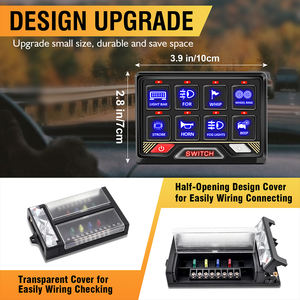 Panel de interruptores inalámbricos de 8 bandas de Venta caliente con Control remoto táctil inteligente <span class=keywords><strong>12V</strong></span> RGB Panel de interruptores todoterreno para ATV UTV - Product Image 3