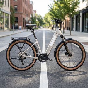 Bicicleta híbrida de 26 pulgadas con cuadro de aleación de aluminio, suspensión delantera, freno de disco doble, 21 velocidades, estilo urbano/carretera. - Product Image 3