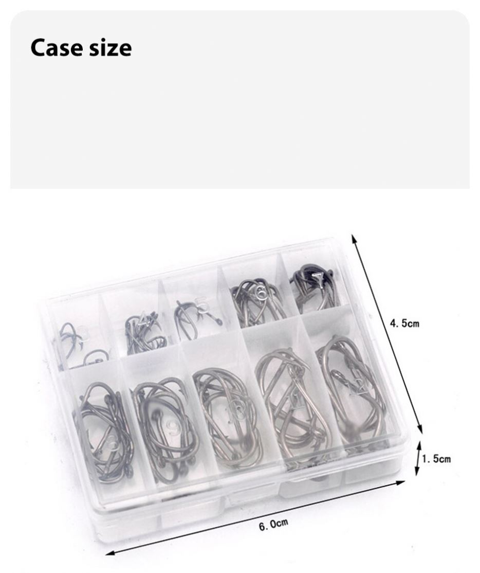 Topline 100teiliges Angelhaken-Set Box Stahlkarpfen-Angelhaken mit Loch  Angeln Angeln Angeln Angeln Angeln Werkzeug| Alibaba.com